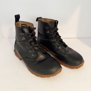 Bogs Women’s Pearl Lace Boots Lace Up Leather Waterproof Black Size 5.5